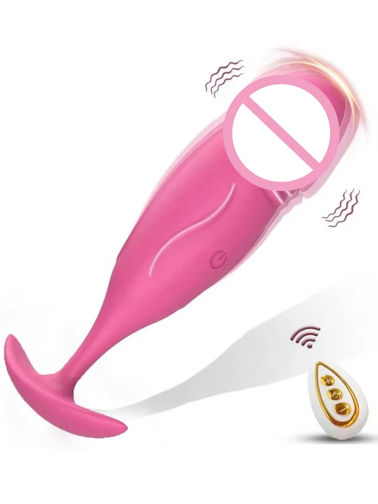 Wireless Realistic Dildo Vibrator Egg Anal Plug Sex Toys for Men Women, Vibrating Butt Plug Anal Dildo