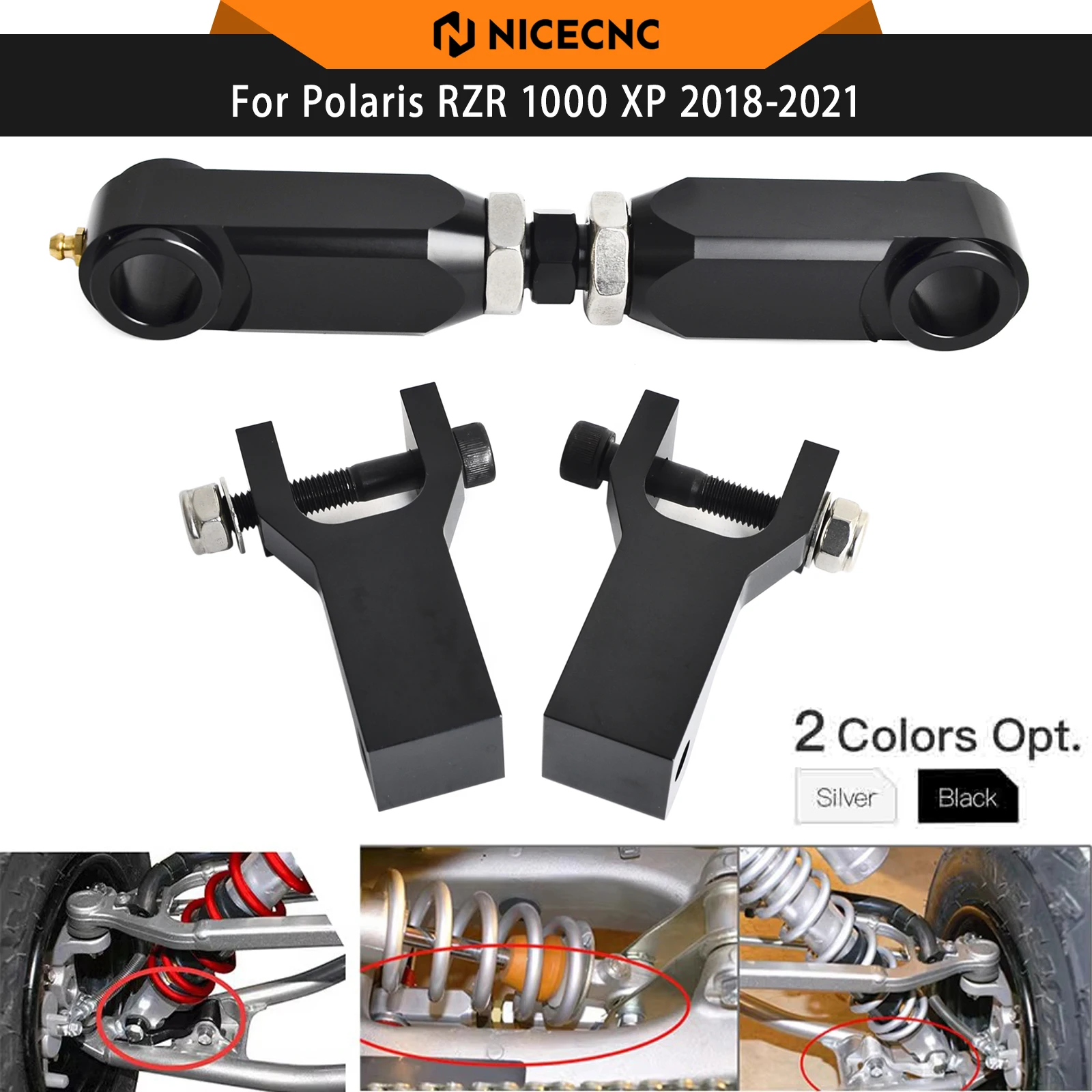 Kit de descenso delantero y trasero NICECNC para Yamaha Raptor 700 ATV, accesorios para Yamaha Raptor 700R, Raptor 660, Raptor 660R 2001-2019