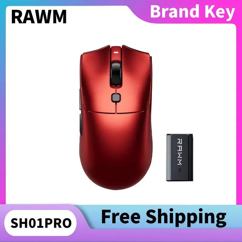 

RAWM SA-SH01S SH01Pro 8000HZ Wireless Gaming Mouse PAW3395/3950 26K/30KDPI Hot-swappable Microswitches Customizable Gaming Mouse