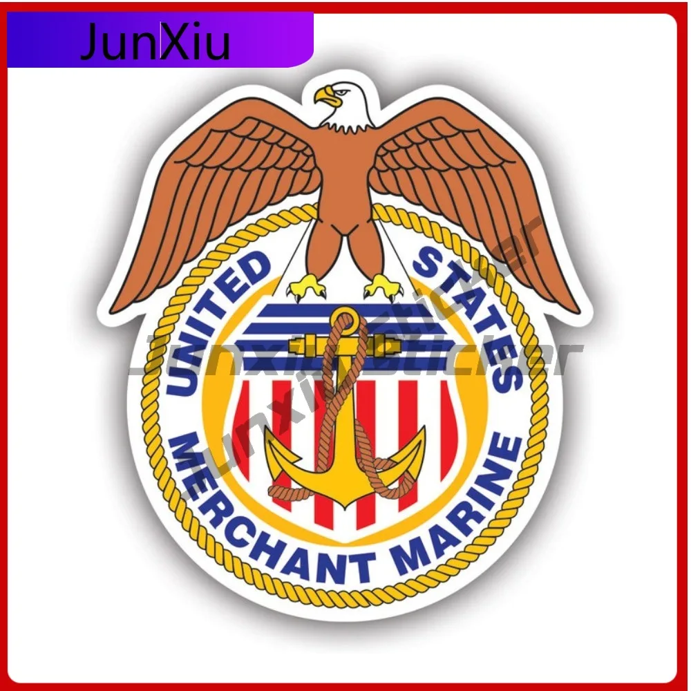 

Amazing United States Merchant Marines Sticker Uv Protected Decals With Cute Eagle Us Marine Emblem Civilian Vessels Decal
