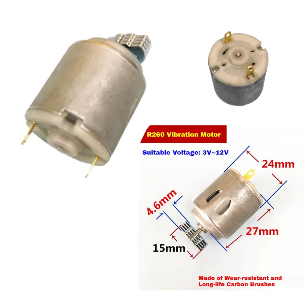 

R260 Circular Vibration Motor 3V-12V Vibration Head Mini DC Massager Brush Motor with Large Vibration Force Motor 1PCS