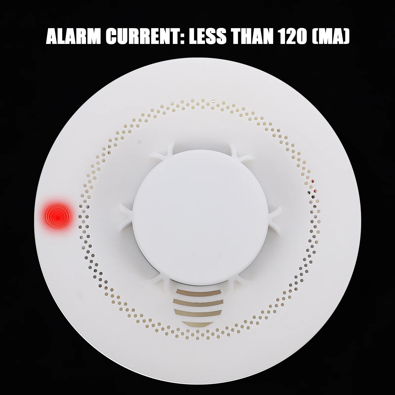 Smoke Alarm Photoelectric Sensor 85Db Loud Sound With Red Led For Home Hotel Office Safety Independent Fire Warning