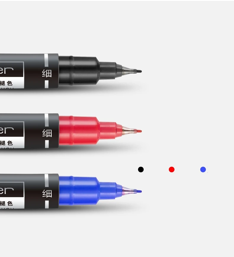 30Pcs Oily Marker Pen Thick And Thin Double-headed Art Hook Pen CD Marker Pen Office Supplies Wholesale