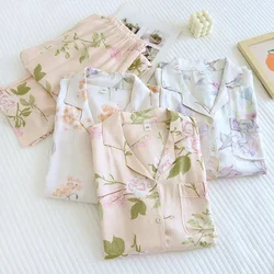 2026 Spring/Summer New Women's Pajama Set Gongsatin Cotton Silk Viscose Fiber Silk Smooth High end Home Fur Two Piece Set