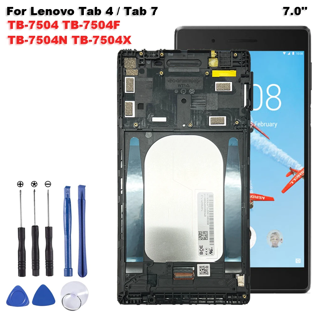 7 Inch Voor Lenovo Tab 4 Tb-7504x Lcd Tab 4 Tb-7504n TB-7504x TB-7504F Display En Touchscreen Digitizer Montage