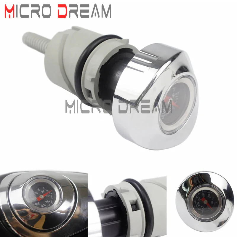 Motorcycle Engine Dipstick Oil Fill Cap Tank Temperature Gauge for Harley XL Sportsters Forty Eight 1200X 883N 883R XL Models