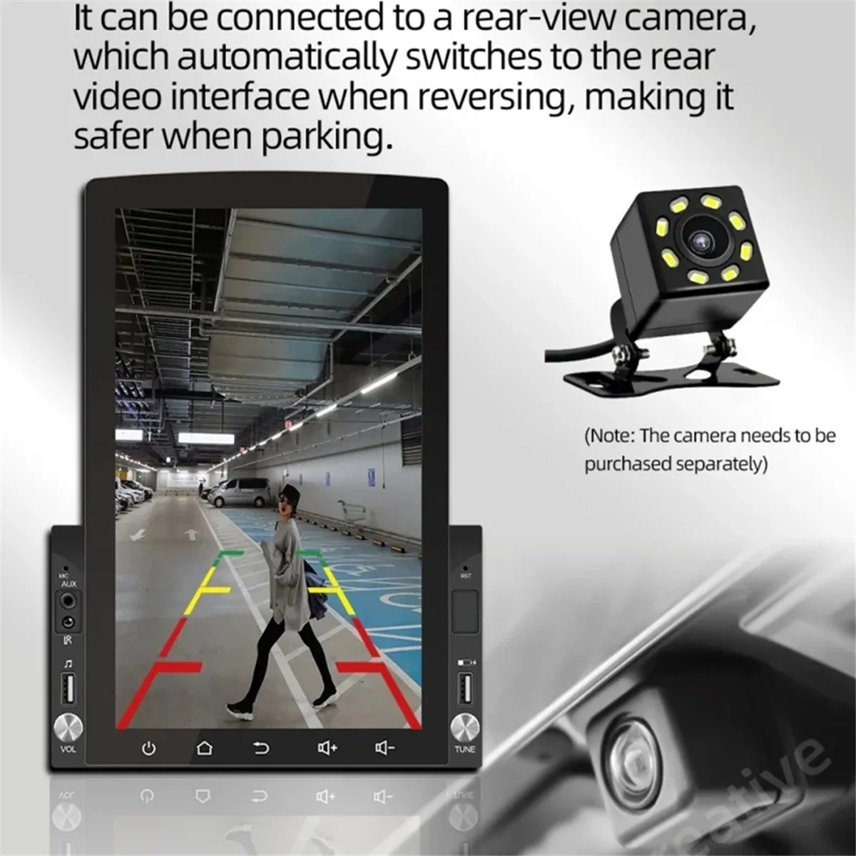 Radio Android universale da 10,1 pollici 2Din per Tesla Touch Screen Carplay Lettore video multimediale Navigazione automatica GPS(A)