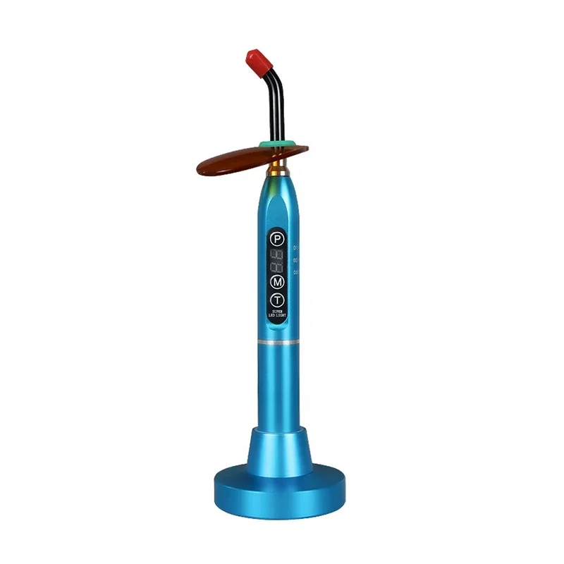 

Den tal curing light cure blue cordless wireless charging stainless steel led Den tal curing light
