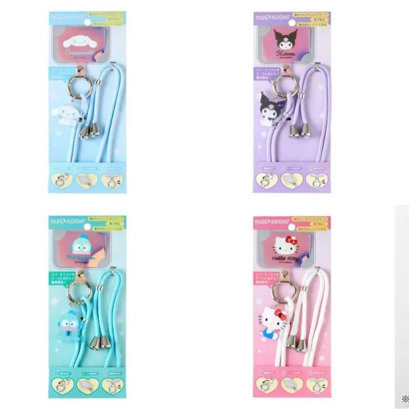 

Kawaii Crossbody Phone Lanyard Adjustable Shoulder Strap My Melody Kuromi Cinnamoroll Portable Daily Mobile Accessory Decor