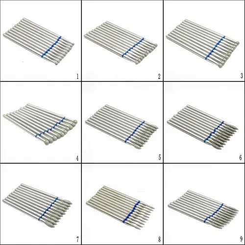 Imagen 2 del producto Juego de brocas de diamante para pulido Dental, vástago de 2,35mm, 10 Uds.