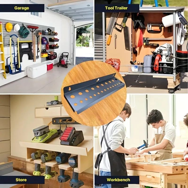 منظم الأدوات المعدنية لورشة عمل المرآب لتوفير المساحة مع فتحات مفك البراغي، رف تخزين الأدوات لمفاتيح البراغي #5