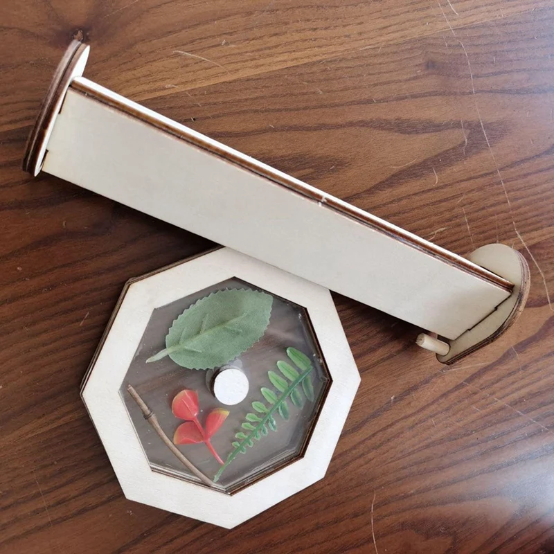 Holz DIY Kaleidoskop Kit Outdoor Kinderspiel zeug Kleinkind rotierende Kaleidoskop Set Kaleidoskop Kit 1Set