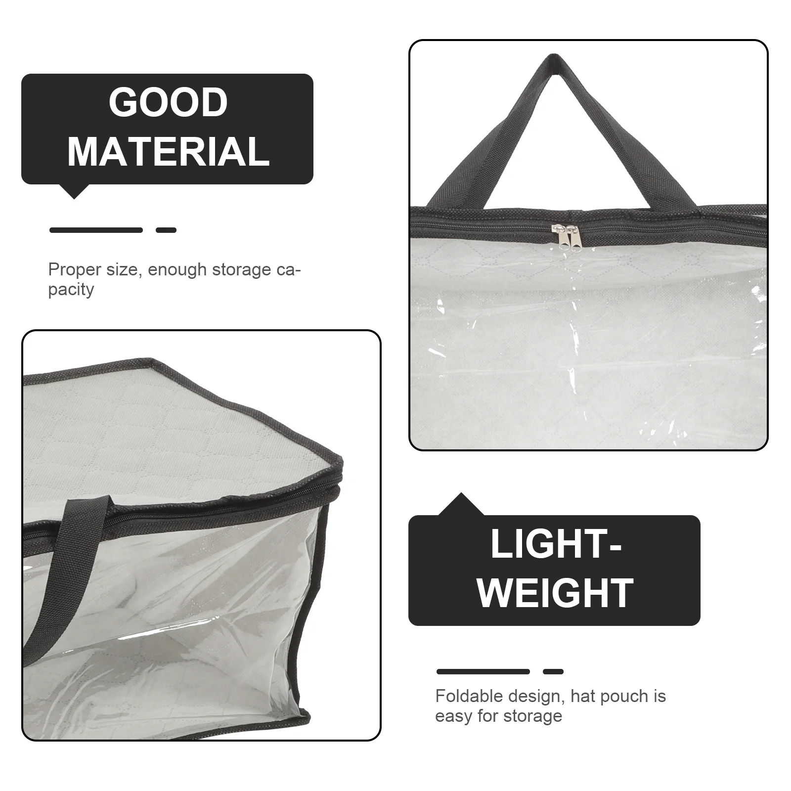 

Portable Hat Organizer Bag Baseball Cap Storage Case Nonwoven Material Exquisite Craftsmanship Closet Organizer