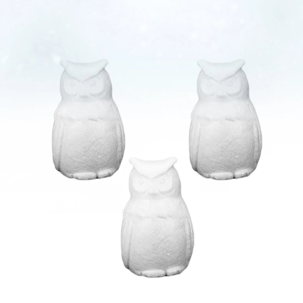 

3Pcs Mini Children Owl Craft nament Children Toy Owl Model Project Craft Animal Christmas Diy Animal Decor