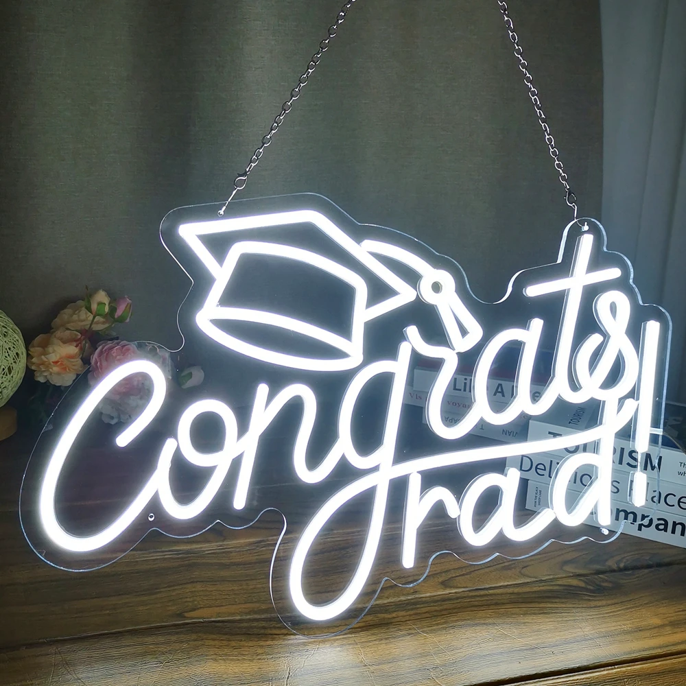 Led Neon Congrats Grad Lichtschild für Abschlussfeier, Schule, College-Dekoration, kreative Abschlussgeschenklichter