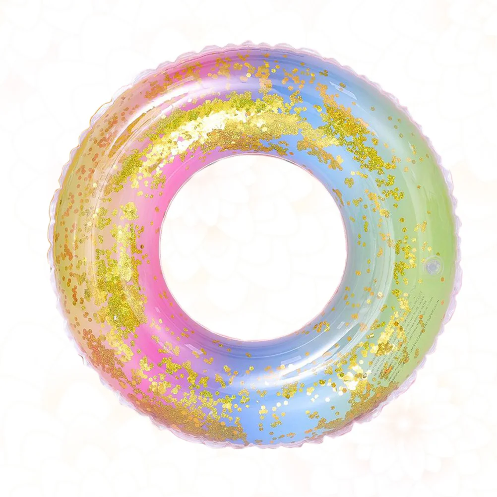 

Inflatable Swimming Ring Adults Rainbow Float Translucent Aldult Fashion Aid Rings