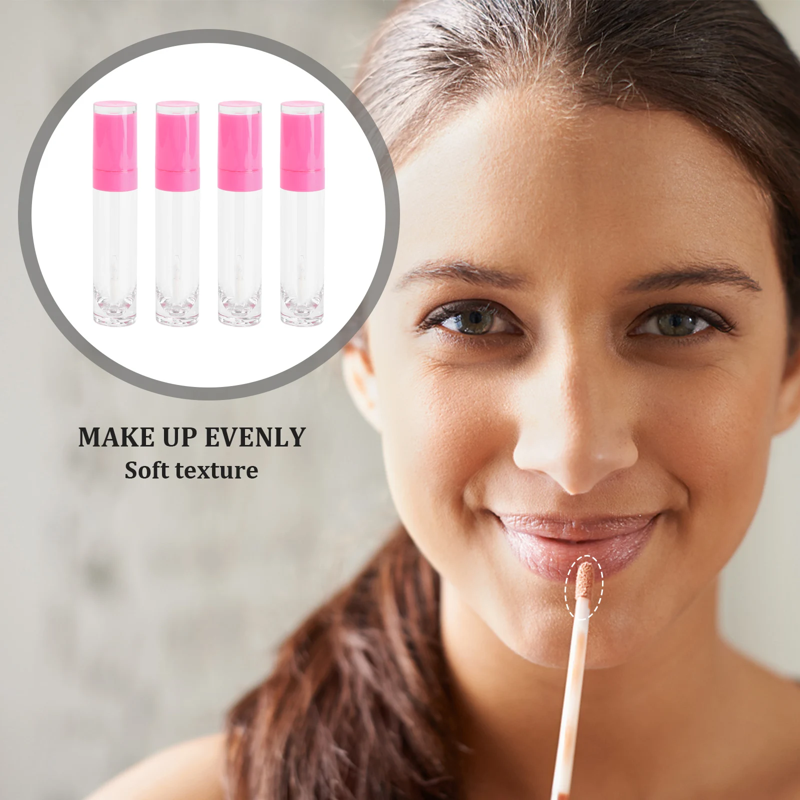 

4Pcs 8Ml Lightweight Empty Lip Gloss Bottles Practical Lipstick DIY Containers Gift Set