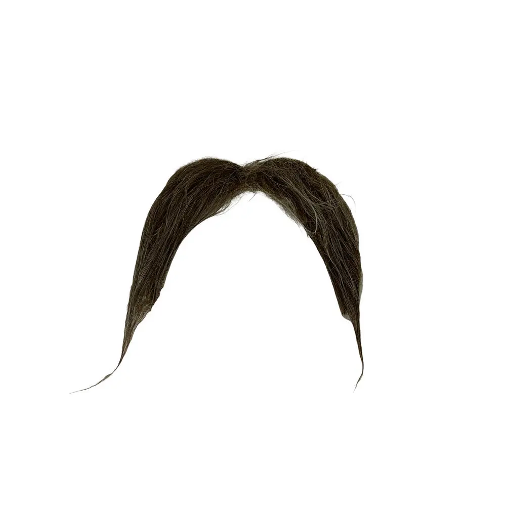 Barba completa engraçada com 3 tranças guiador bigode marrom pirata barba feriado dança festa adereços