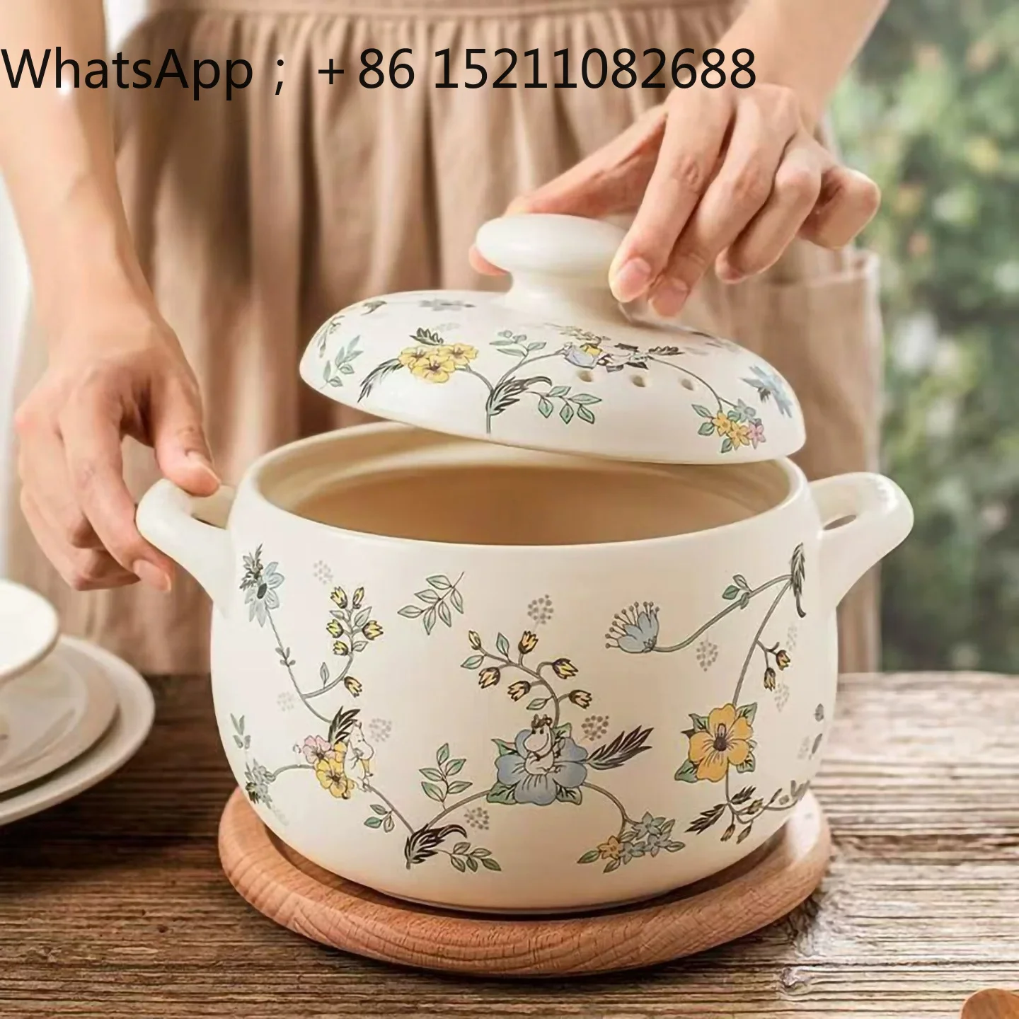 SCY casserole ceramic casserole pot, dry burning resistance, high temperature and non-cracking household gas stove