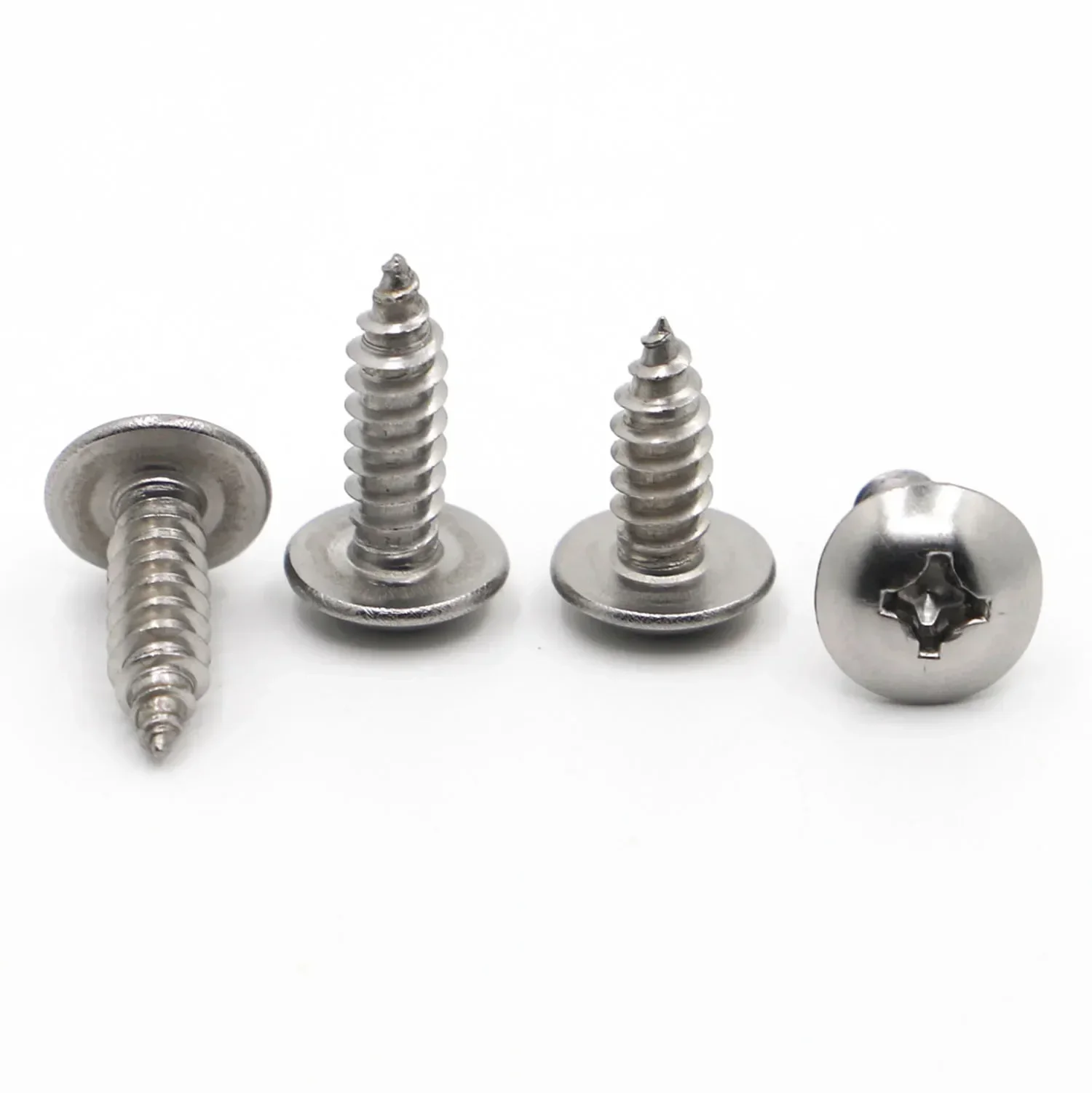 10/20pcs M3 M4 M5 M6 304 Stainless Steel Self-tapping Truss Screws Round large Flat Round Head Cross Mushroom Phillips Screws