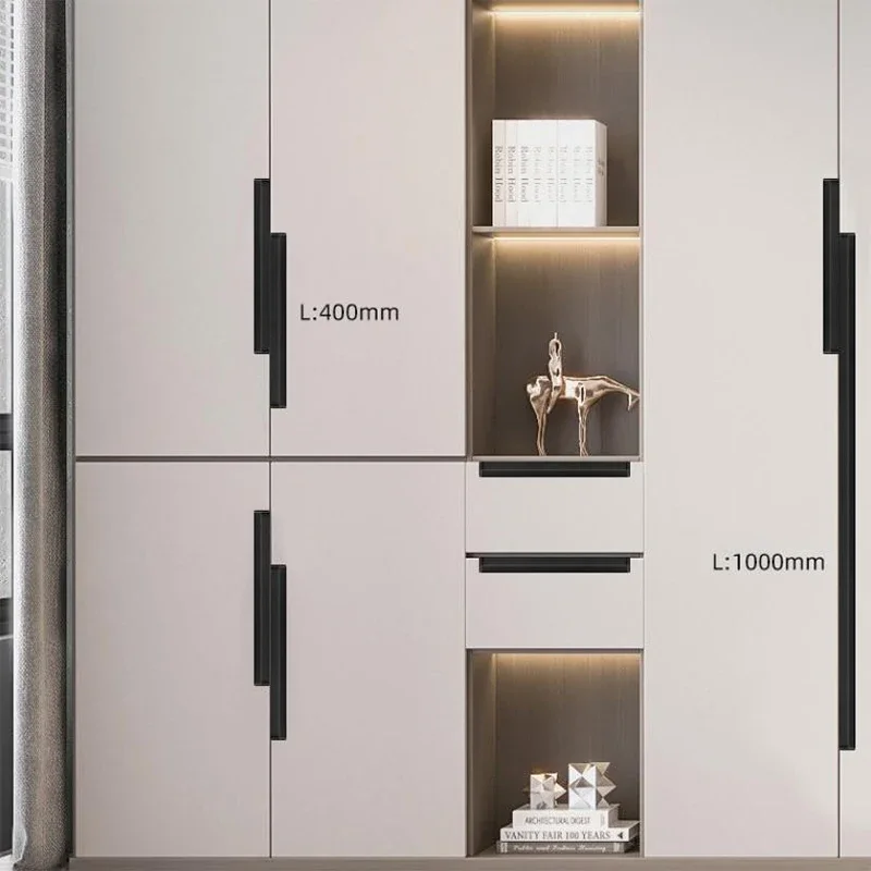 ضوء فاخر جزءا لا يتجزأ من مقبض درج مخفي باب خزانة الملابس مشقوق جزءا لا يتجزأ من مقبض غير مرئي خزانة سبائك الألومنيوم مقبض طويل #6