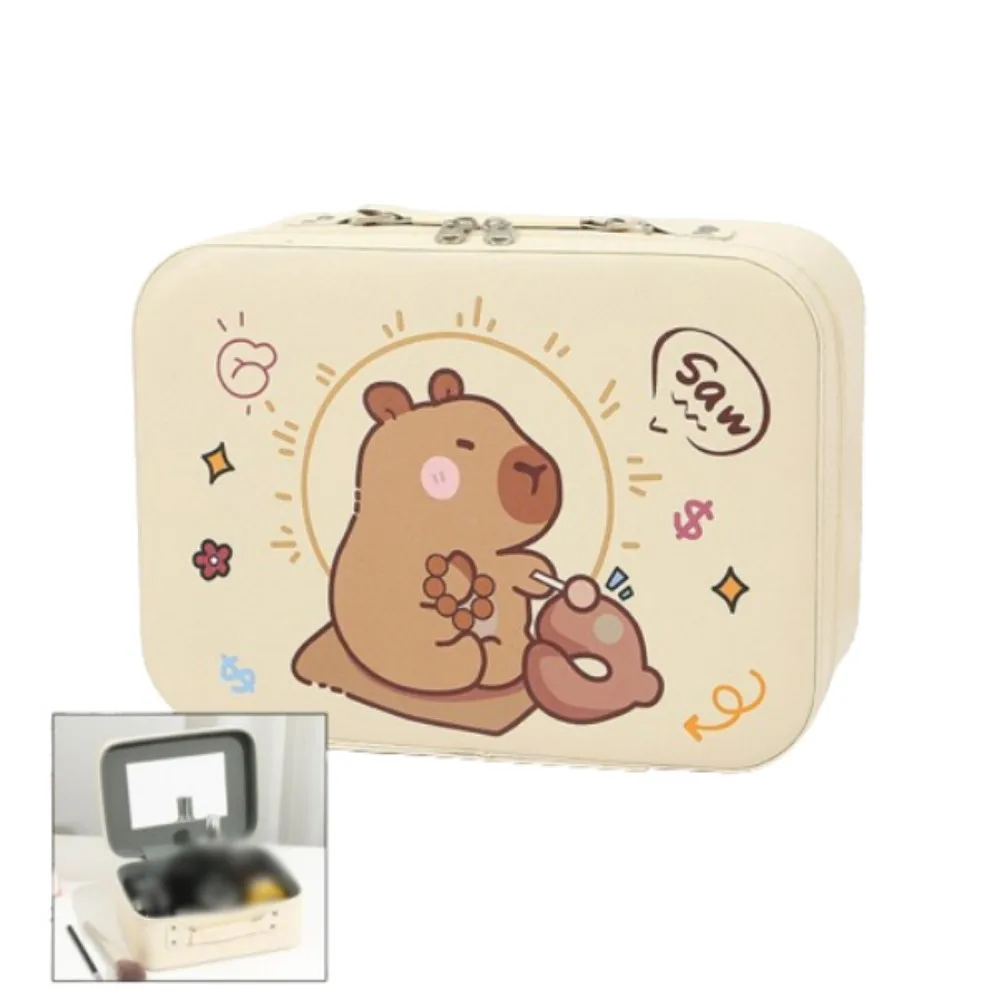 

Creative Women's Cosmetic Bag Durable Portable Capybara Cosmetic Pouch Large Capacity with Handle Cute Cosmetic Handbag Kid