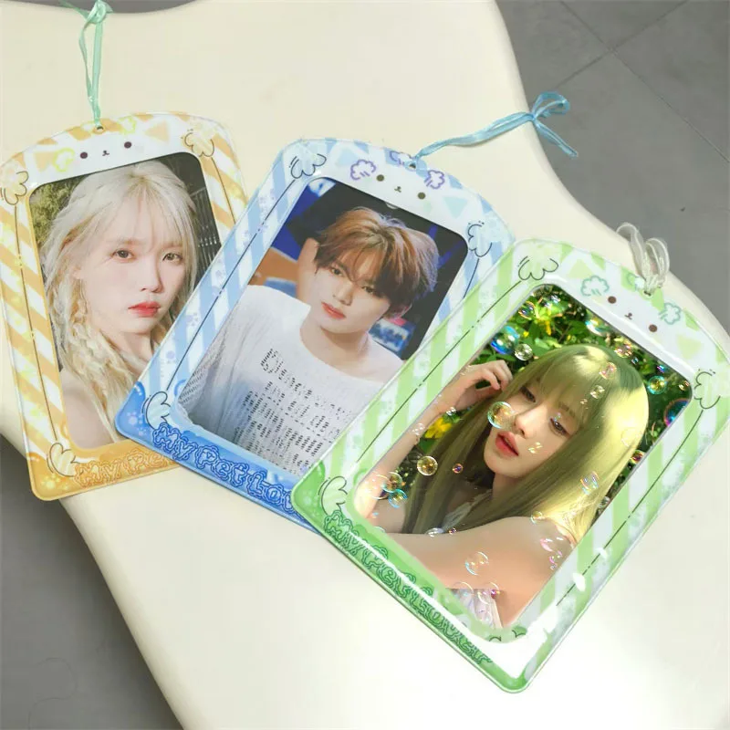 A4 Poster Portrait KPOP Idol Photo Card Card Holder Decorative Frame Book Bag Hanging Giant Postcard Card Storage Set Cute Puppy