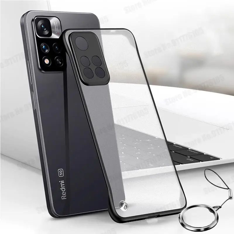 Clear Frameless Matte Phone Case For Xiaomi Redmi Note 11 Pro Plus Ultra Thin Hard PC Shockproof Cover For Redmi Note 11 Pro 5G