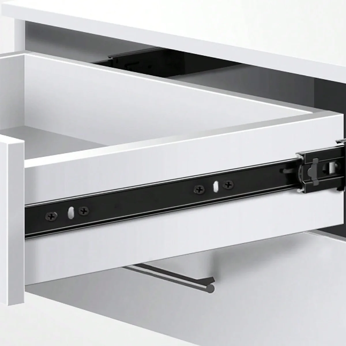 

Mount Telescopic Drawer Rail 3 Section Slide Track Rail Mounting Drawer Runners Slider for Cabinet Home Furniture