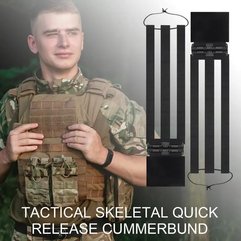 Quick Release Mounting Strap 2PCS Vest Mesh Cummerbund Skeletal Quick Release Cummerbund Flexible Plate Carrier Accessories