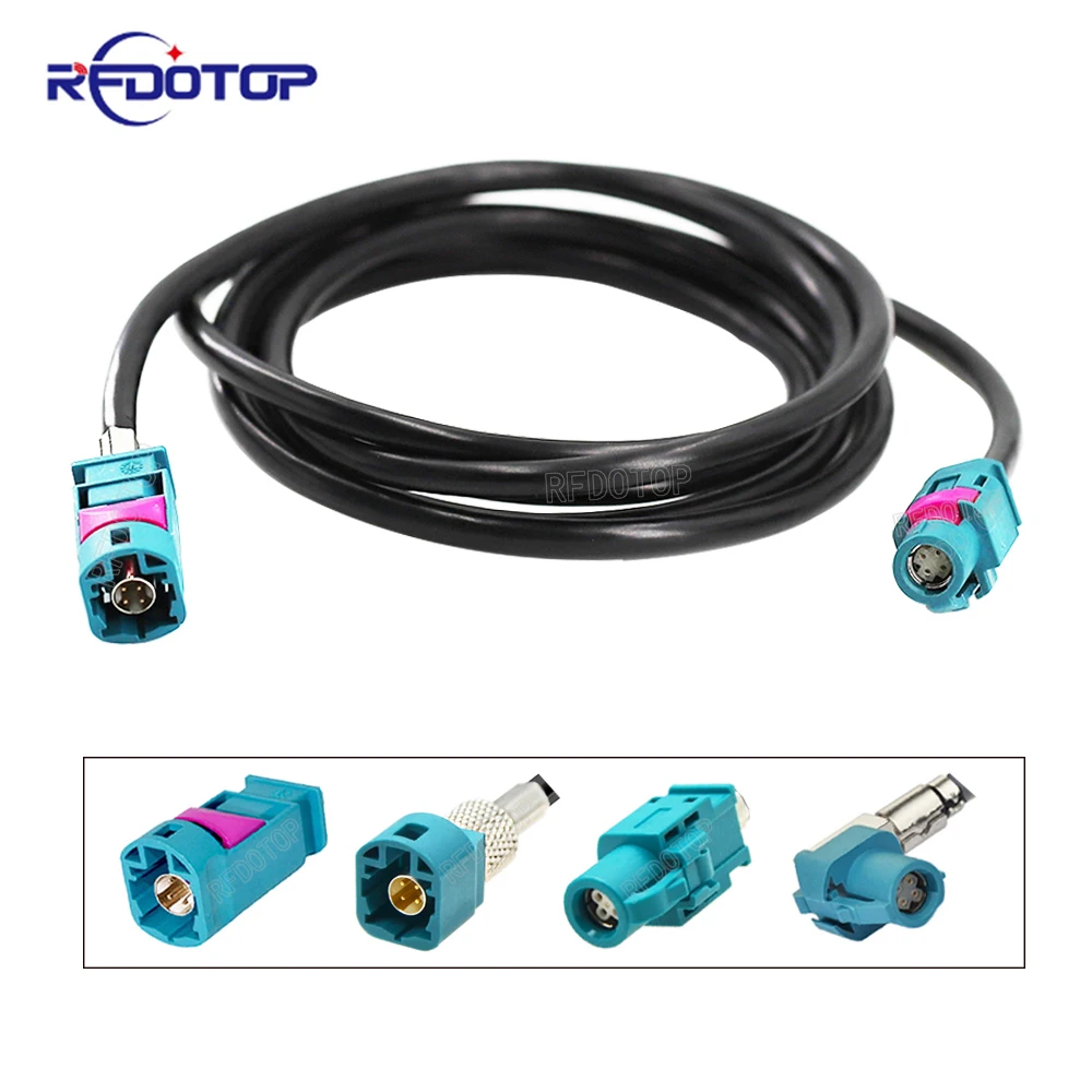 Conector macho a hembra, 4 pines, HSD, LVDS, código Z, 535, Cable de 4 núcleos, transmisión de señal de vehículo, blindado, Cale