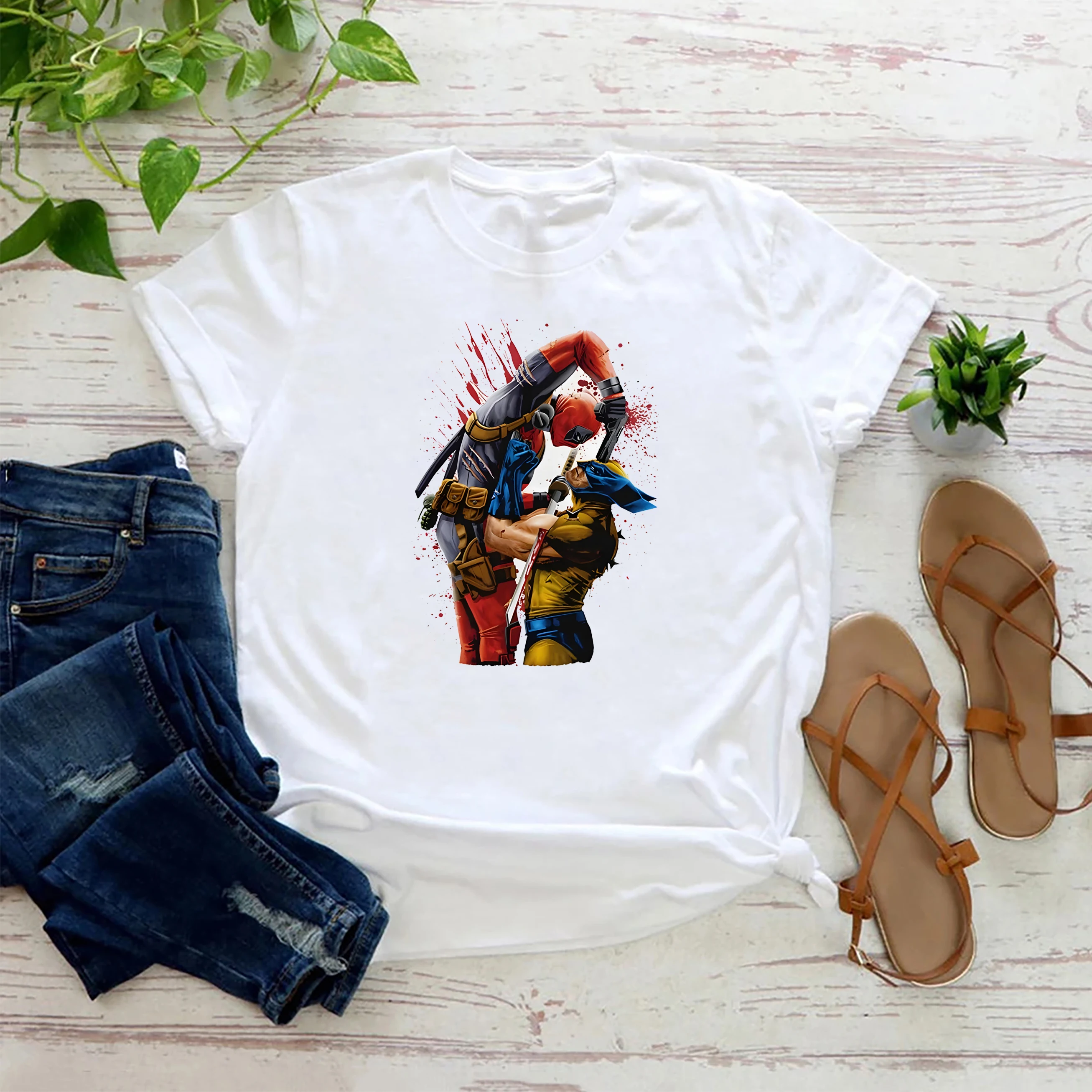 

Dead Poop and Wolverine shirt Best Friends Ryan Reynolds and Logan fun short-sleeved shirt superhero Tee unisex shirt