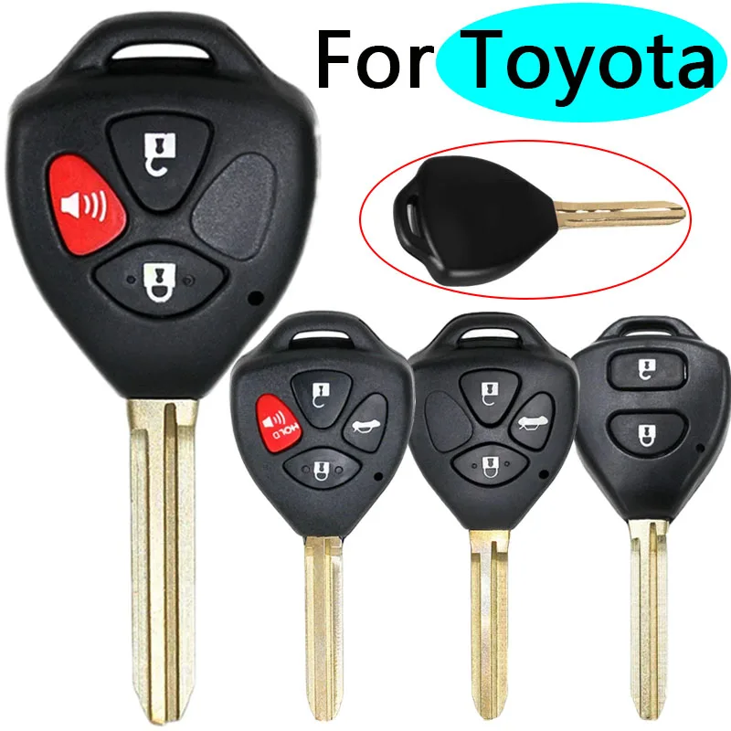 

Car Key Fob Case Cover Keyless Go Entry Remote Key Shell Case & Pad for Toyota Camry RAV4 Yaris Corolla Avalon Venza Matrix