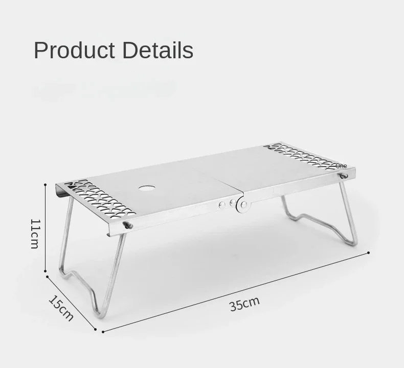 Outdoor Ofen Kopf Klapptisch Camping Zubehör Edelstahl Tragbare Tee Tisch Mehrzweck Spleißen Grill Tisch – Detail 10
