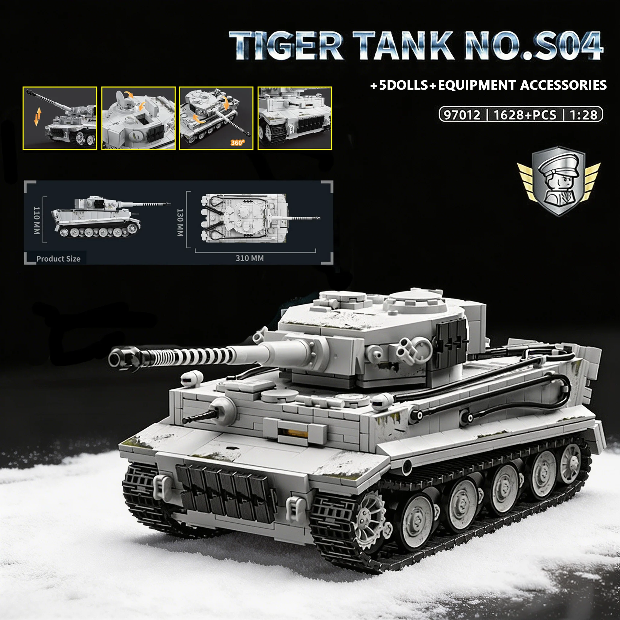 Zware tankvernietiger gepantserde voertuig bouwstenen modelkit DIY stenen collectie educatief speelgoed cadeau voor kinderen jongens