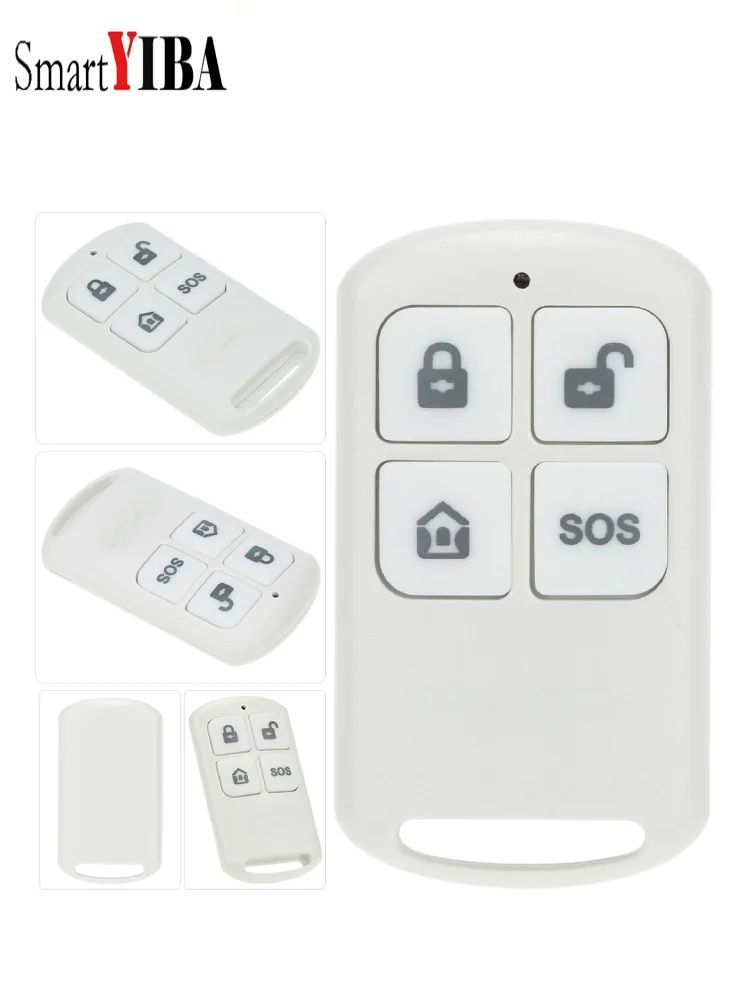 SmartYIBA 433Mhz Black Remote Controller Arm/Disarm SOS Button Wireless Plastic Remote Controller For YB103/YB104 Alarm System