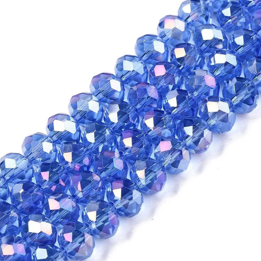 PandaHall 20 Stränge Glasperlen Mehrfarbig AB-Beschichtet Facettiert 8x6mm für DIY Schmuckherstellung – Detail 15
