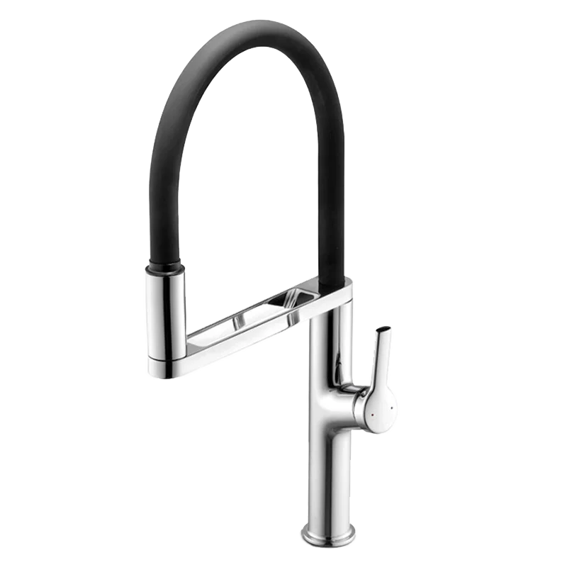 

Kitchen hot and cold faucet anti-splashing induction pull-out vegetable washing