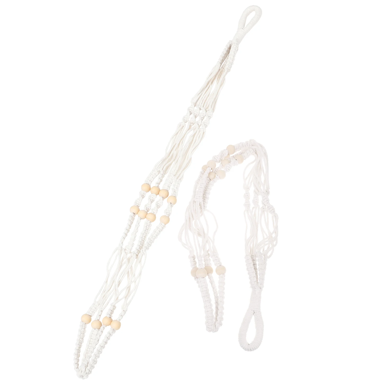 

2pcs 2 Cotton Rope Hanging Basket Hangers Plant Pots Indoor Macrame Shelf Plants Bedrooms Balconies Gardens Courtyards Offices