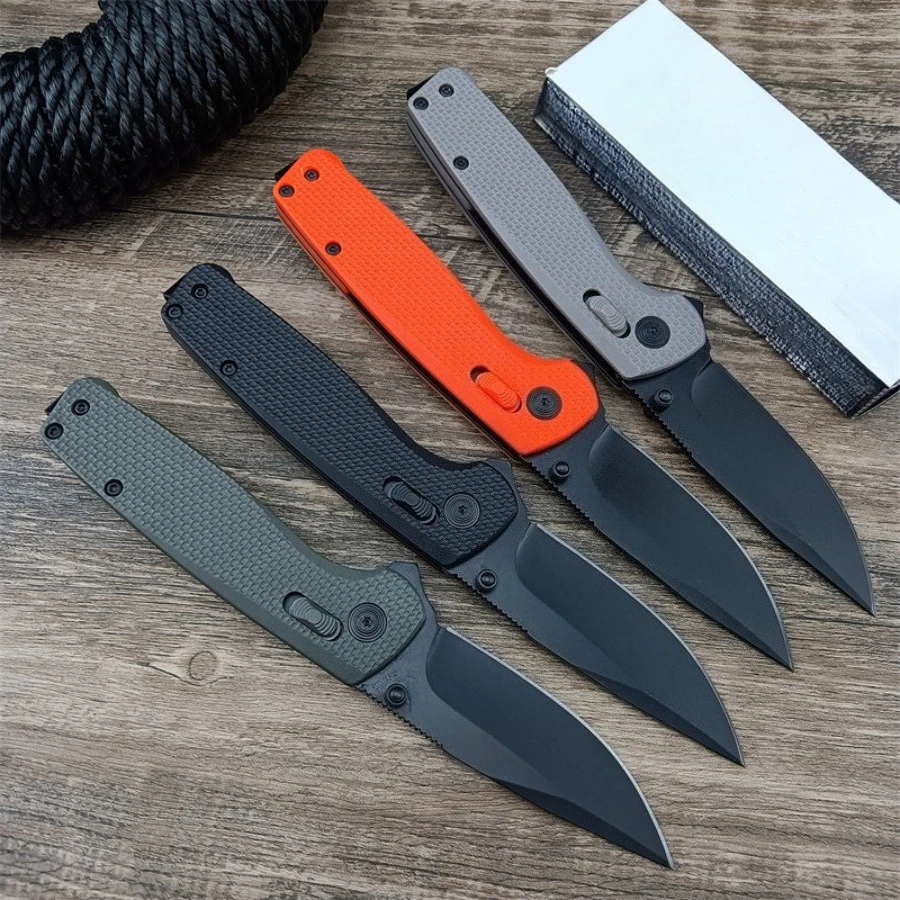4-color Nylon Fiber Handle 440c Steel Pocket Knife Outdoor Tactical Hunting Hiking Survival EDC Pocket Folding Knife Men's Gift