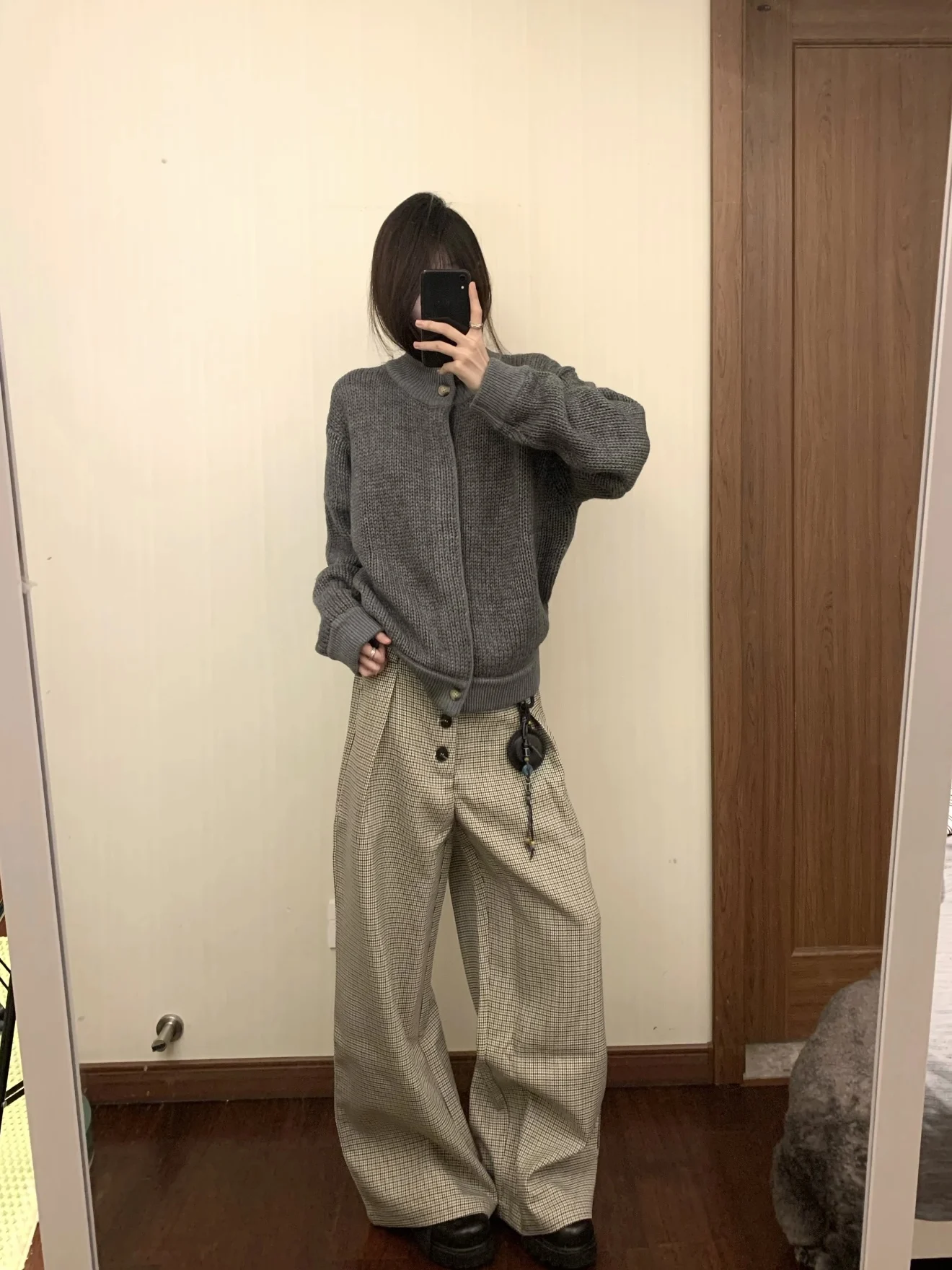 Cleanfit ريترو منقوشة مطوي زر ألف خط السراويل الغربية الرجال النساء تخفيف عادية بنطال ذو قصة أرجل واسعة ألياف البوليستر الصيف