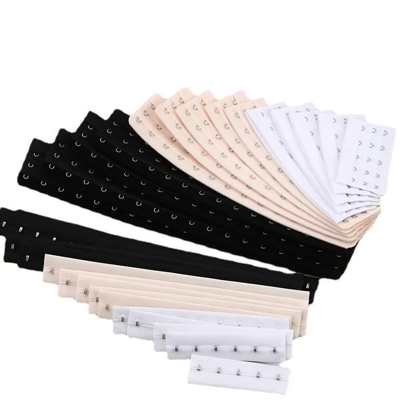 

200sets/Lot 1.9cm to 6.4cm 3X1 3x2 3x3 3x4 Bra Belly Belt Shapewear Accessory Hook and Eye Extension Buckle Supplies Plus Size