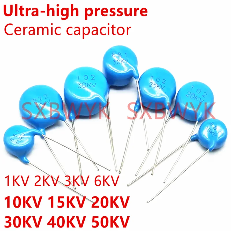 Capacitor cerâmico ultra-alta tensão, 10 15 20 30 40 50 6 3 2 1KV 101 221 331 471 681 102 222 332 472 103 104 K M