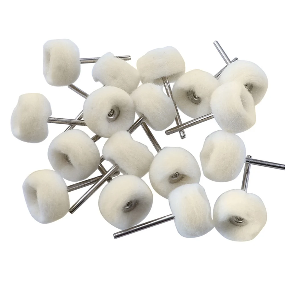 1-10pcs 3mm Felt Grinding Sanding Head Mini Polishing Brush for Dremel Dril Jade Abrasive Buffing Wheel Shank Cotton Thread