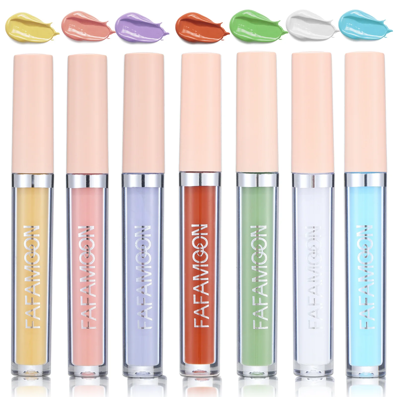 Concealer removes dark circles, covers spots on the face, 7-color palette, conceals and evens out skin tone