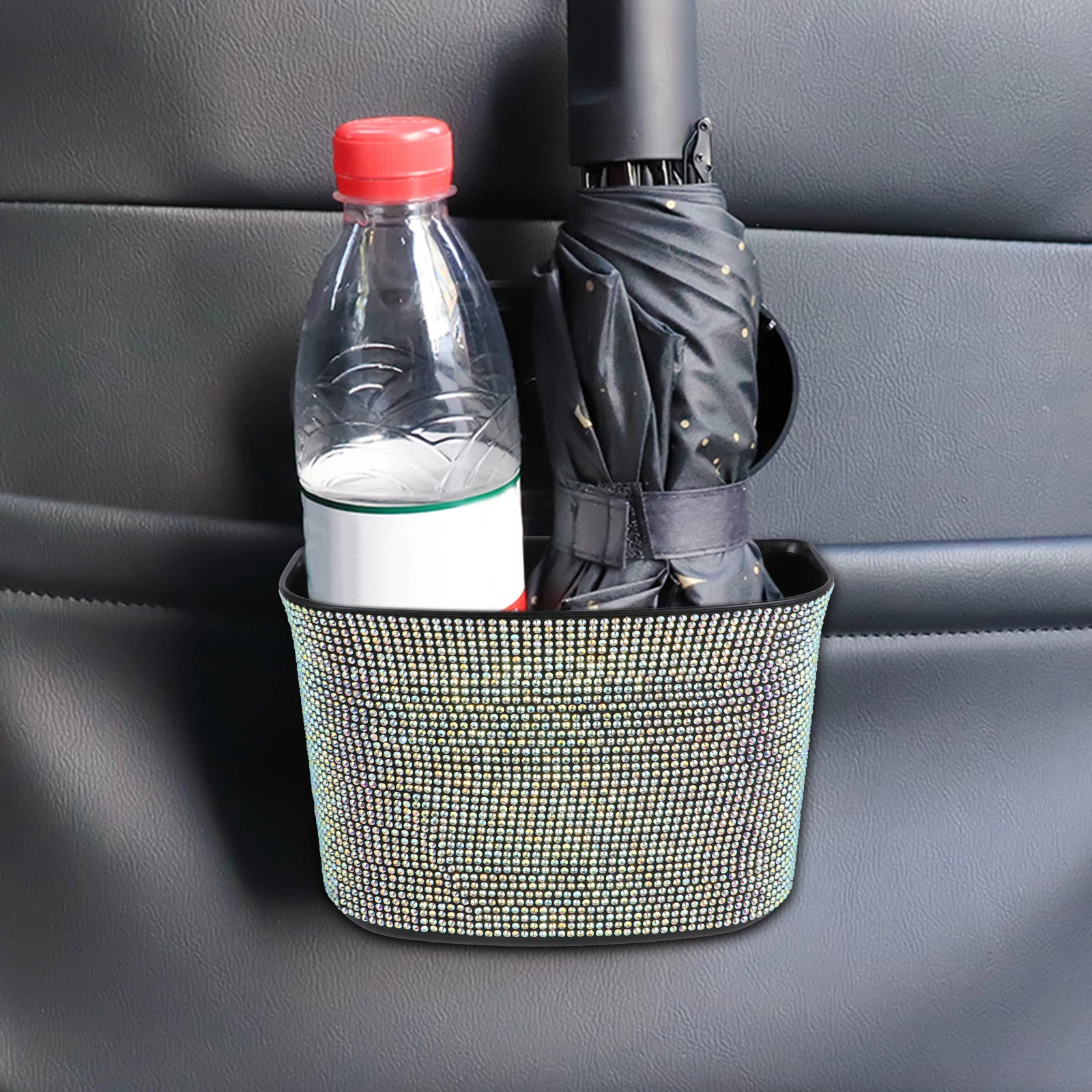 

Car Trash Can Seat Gap Filler Plastic Storage Box for Car Bins Center Console Coin Holder Tidying Pocket Organizer