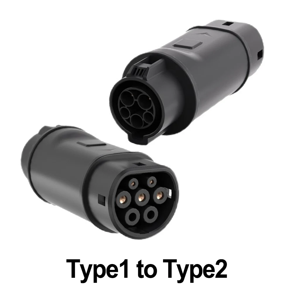 Car EV Charging Adapter Type 1 To Type 2 Cable Adapter J1772 To IEC62196 For BMW For Ford For Hyundai For Electric Vehicles