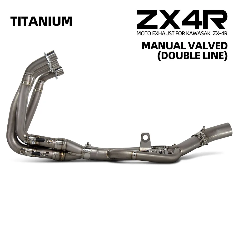 

For Kawasaki ZX4R ZX4RR ZX-4R ZX-4RR 2023-2026 Motorcycle Exhaust System Manifold Racing Escape Kit 60mm Headers Tube