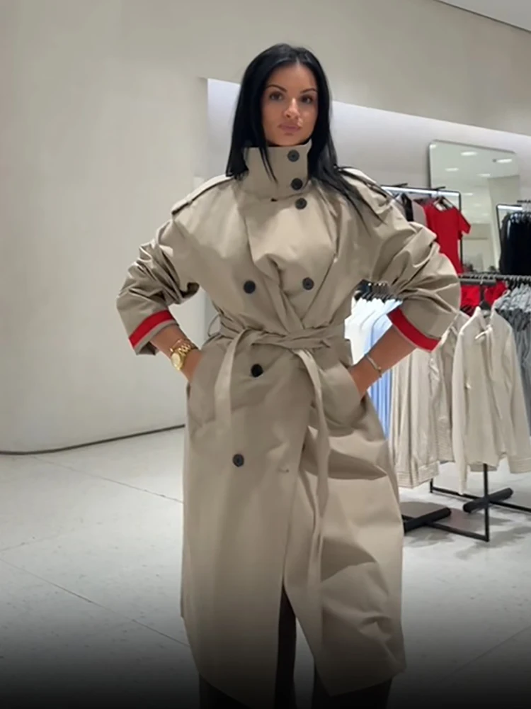 Elegant Casual Long Trench Coat Chic Stylish Classic Versatile Office Women Jacket Autumn Daily Casual Street Lady Overcoat