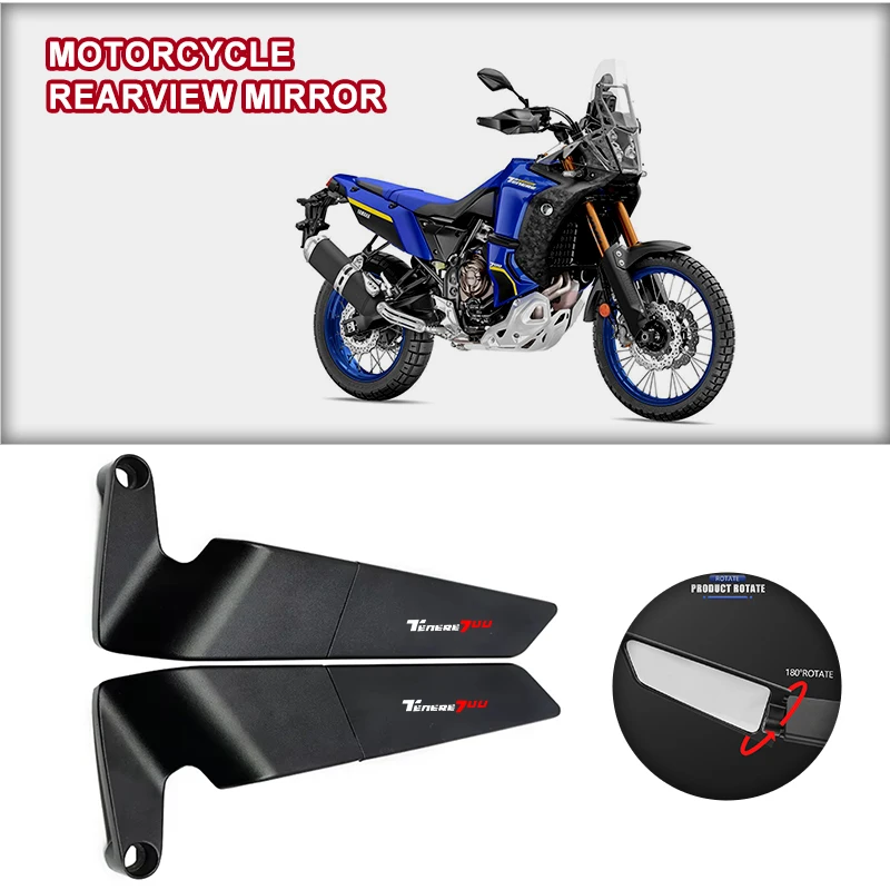 Motorcycle Side Rear view Mirror Blind Spot Rearview Mirrors For Yamaha TENERE 700 Tenere700 900 SuperTenere Super XT1200Z ZE